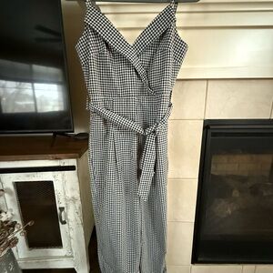 Albion Black and White Gingham Jumpsuit